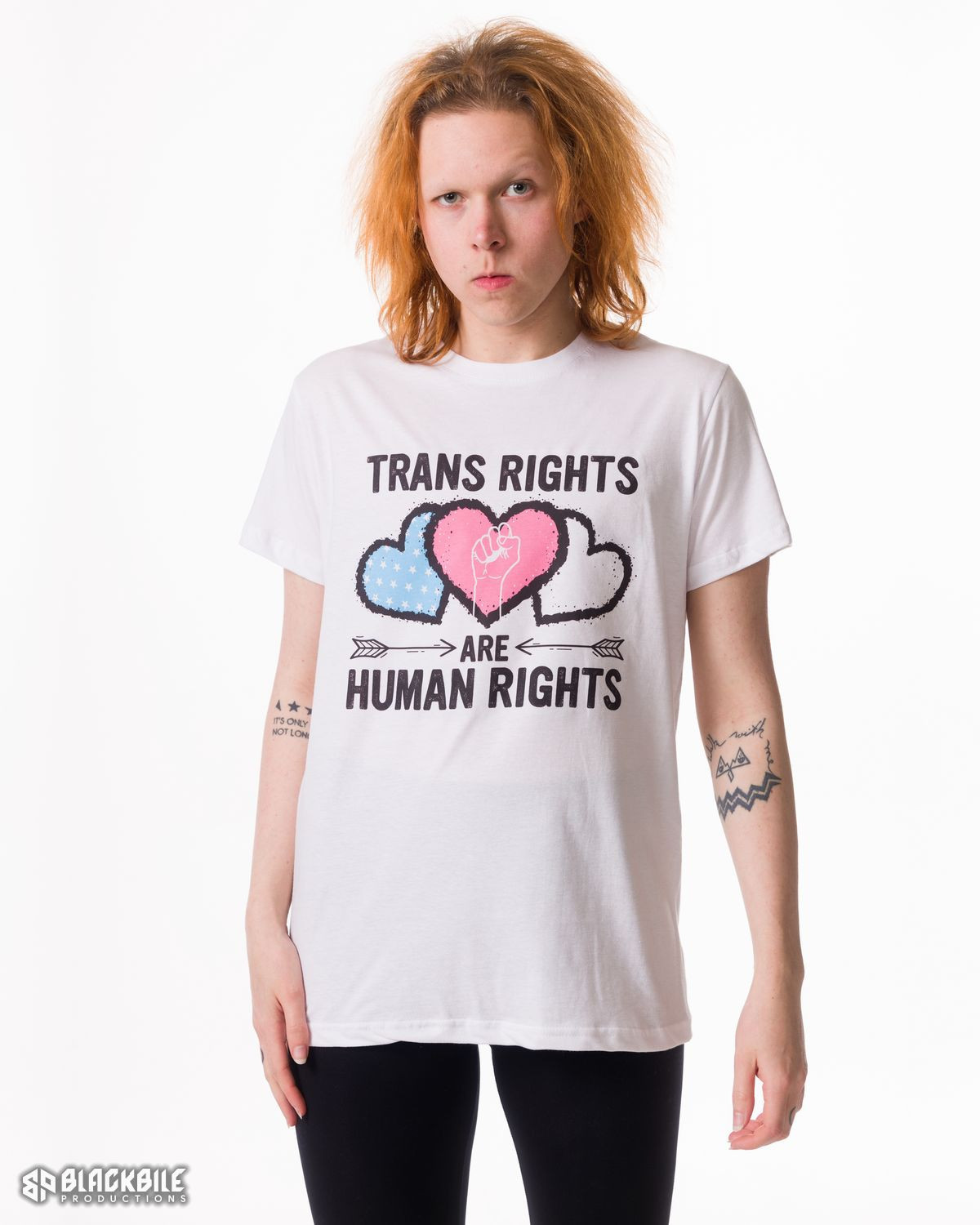 White t-shirt Trans Rights Are Human Rights