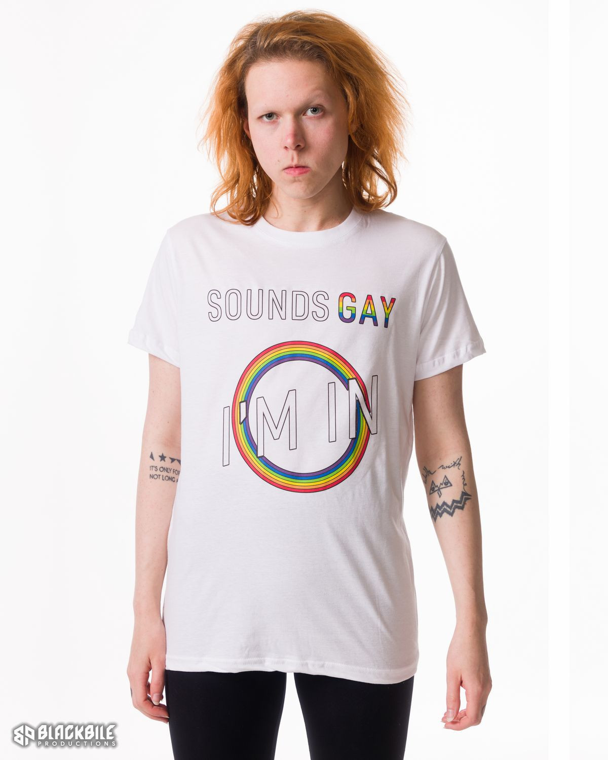 Bílé tričko Sounds Gay