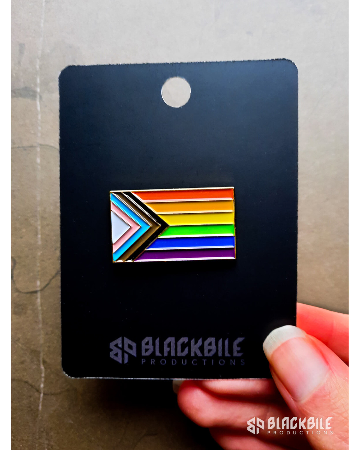 Enamel pin Progress Pride flag