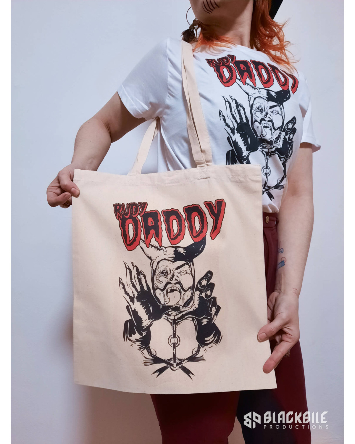 Beige tote bag Rudy Daddy devil