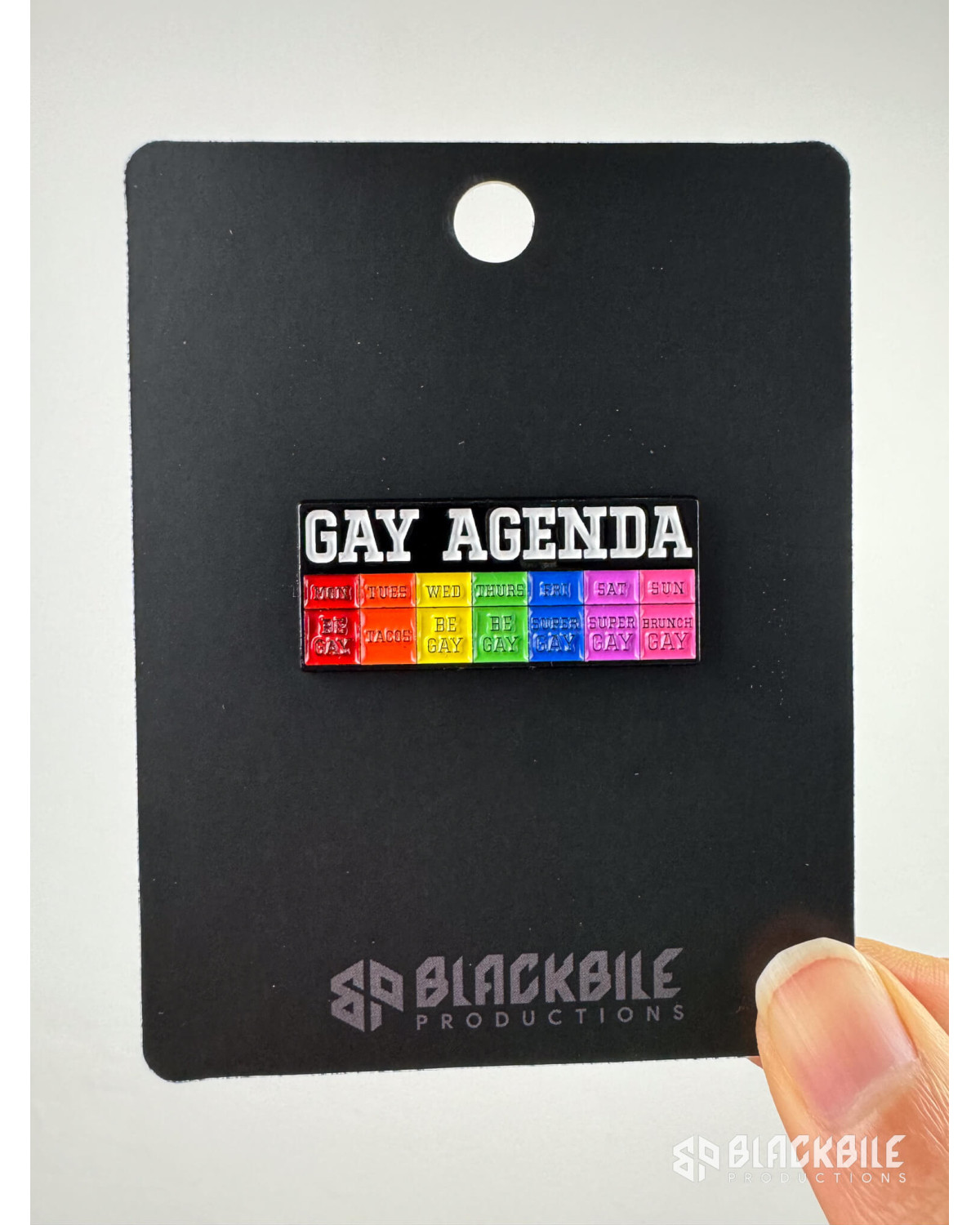 Kovový odznáček Gay Agenda