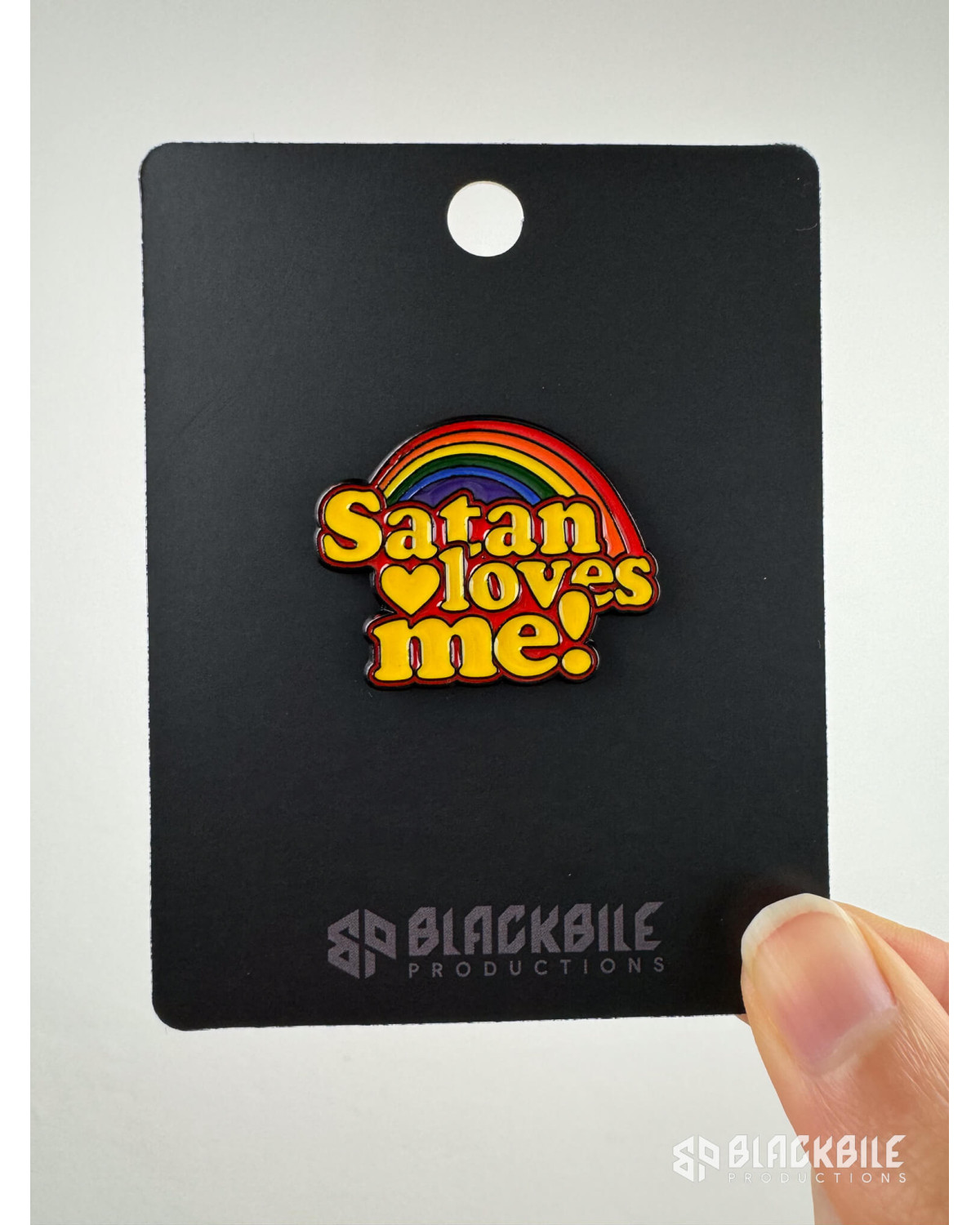 Enamel pin Satan Loves Me