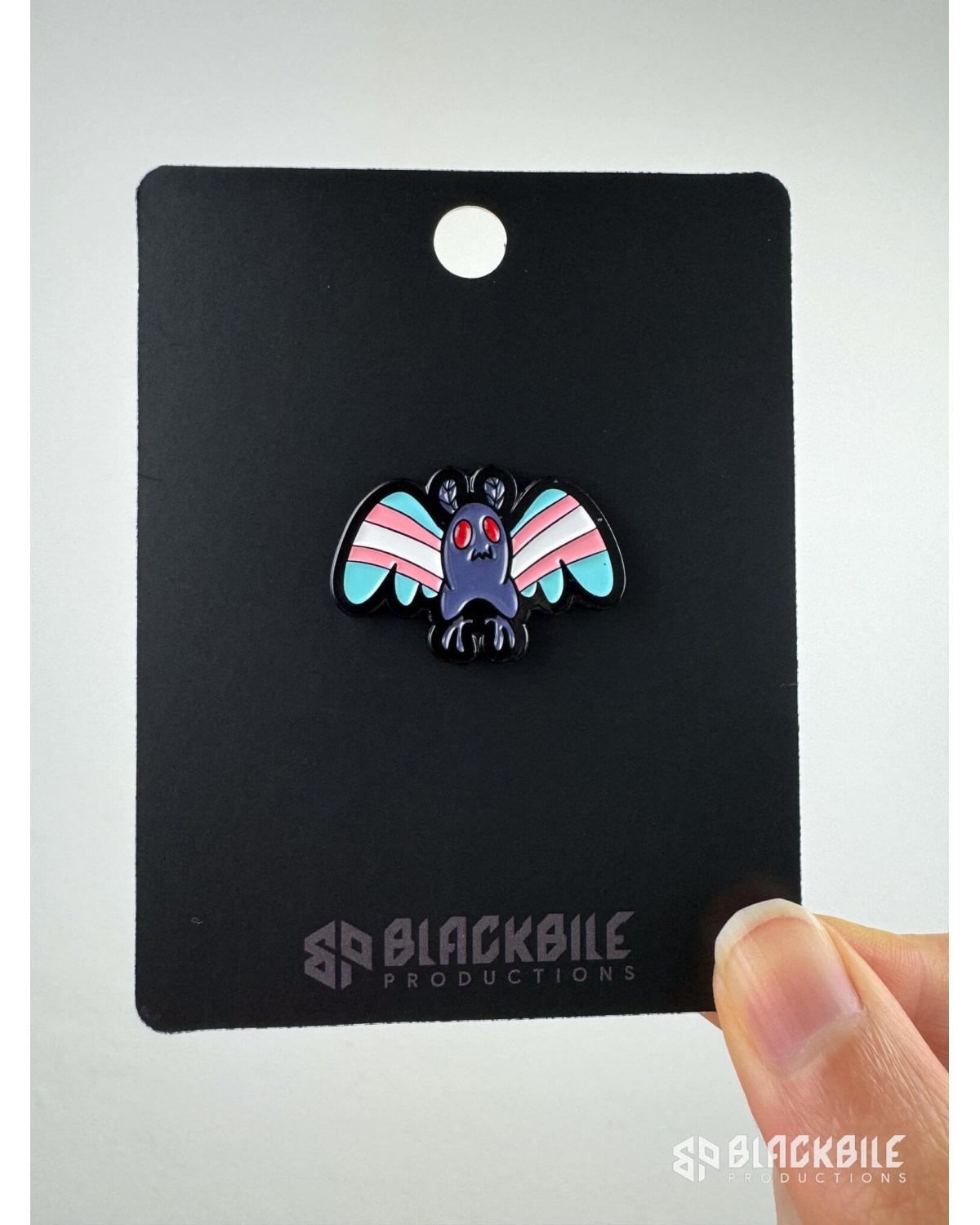 Enamel pin trans mothman