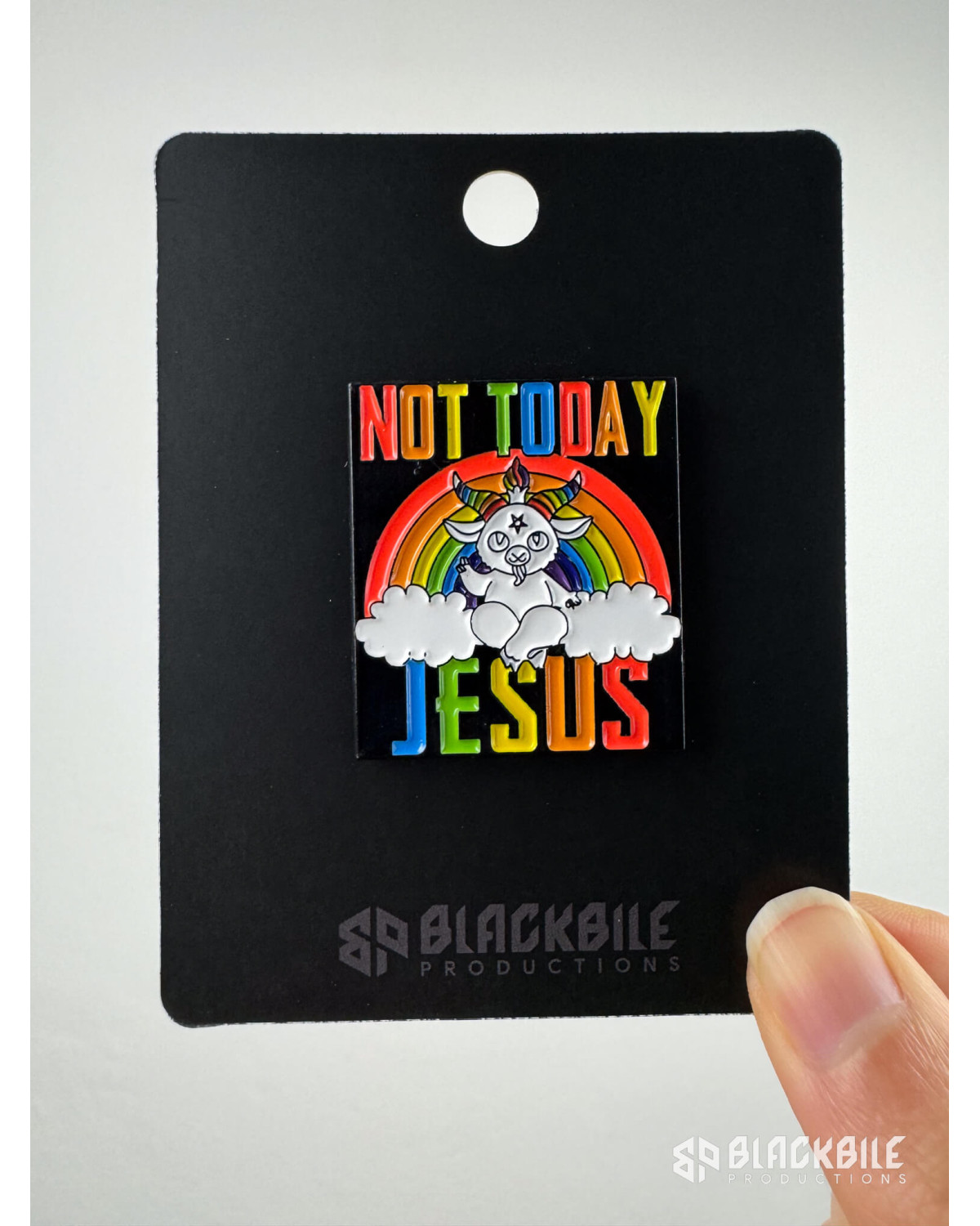 Enamel pin Not Today Jesus