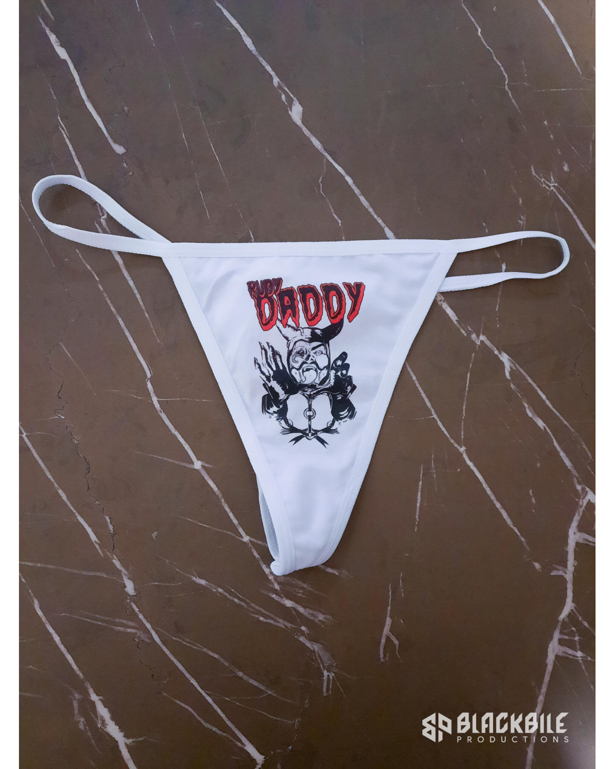 Bílé G-string kalhotky Rudy Daddy